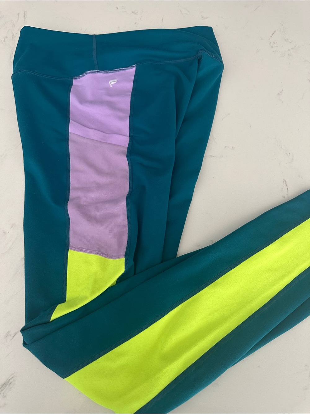 Fabletics PowerHold Teal Leggings Tall length